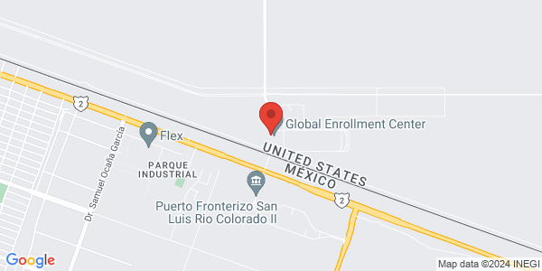FAST interview location map for San Luis Enrollment Center (YUM)